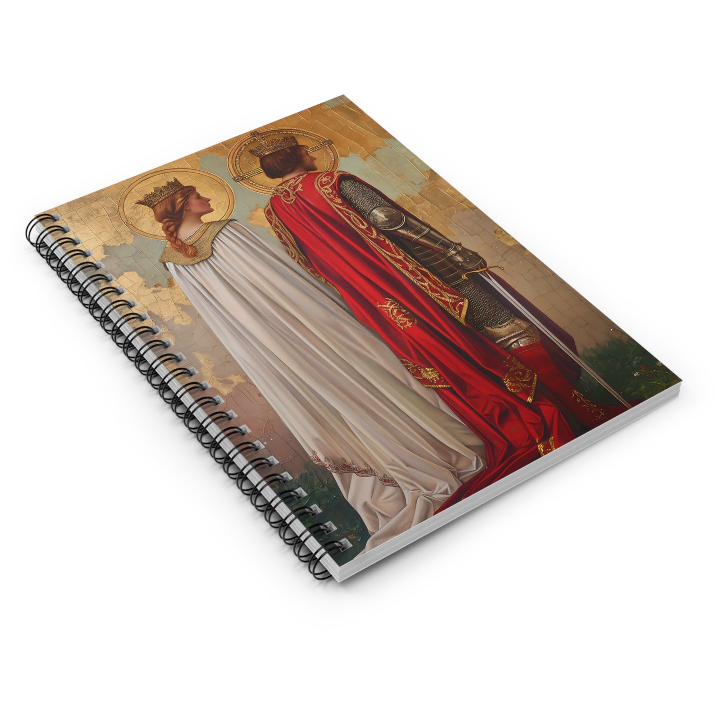 Saint Gwladys and Saint Gwynlly  - Sanctified Souls Art - Religious - Spiral Notebook - Ruled Line - Catholic Religious art present gift