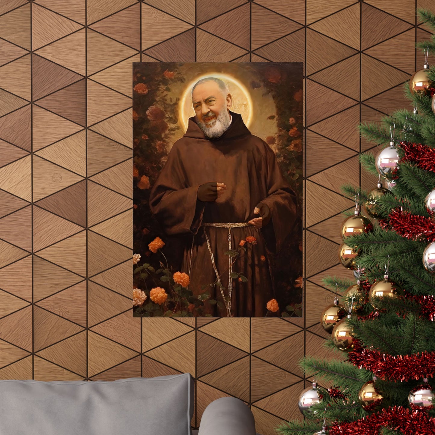 Saint Padre Pio Print - Sanctified Souls Print - Multiple Sizes - Premium Matte Vertical Posters