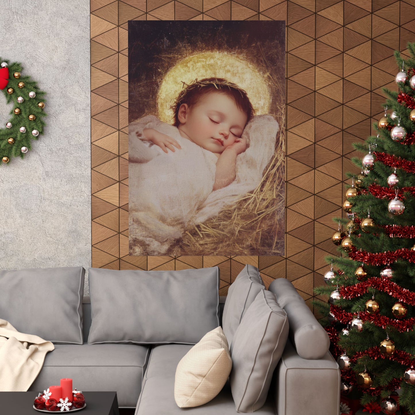 The Christ Child Born Into the Quiet of the World - Sanctified Souls Print - Multiple Sizes - Premium Matte Vertical Posters