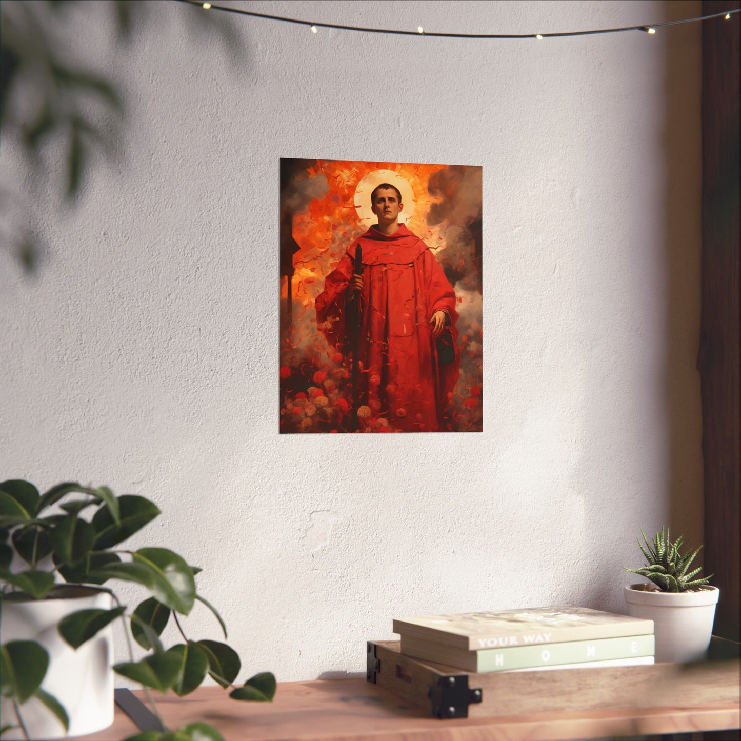 Saint Lawrence Deacon and Martyr  - Sanctified Souls Print - Multiple Sizes - Premium Matte Vertical Posters