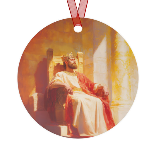 King Solomon: Keeper of God's Understanding - Metal Ornament - Religious Holiday Christmas Ornament and Keepsake