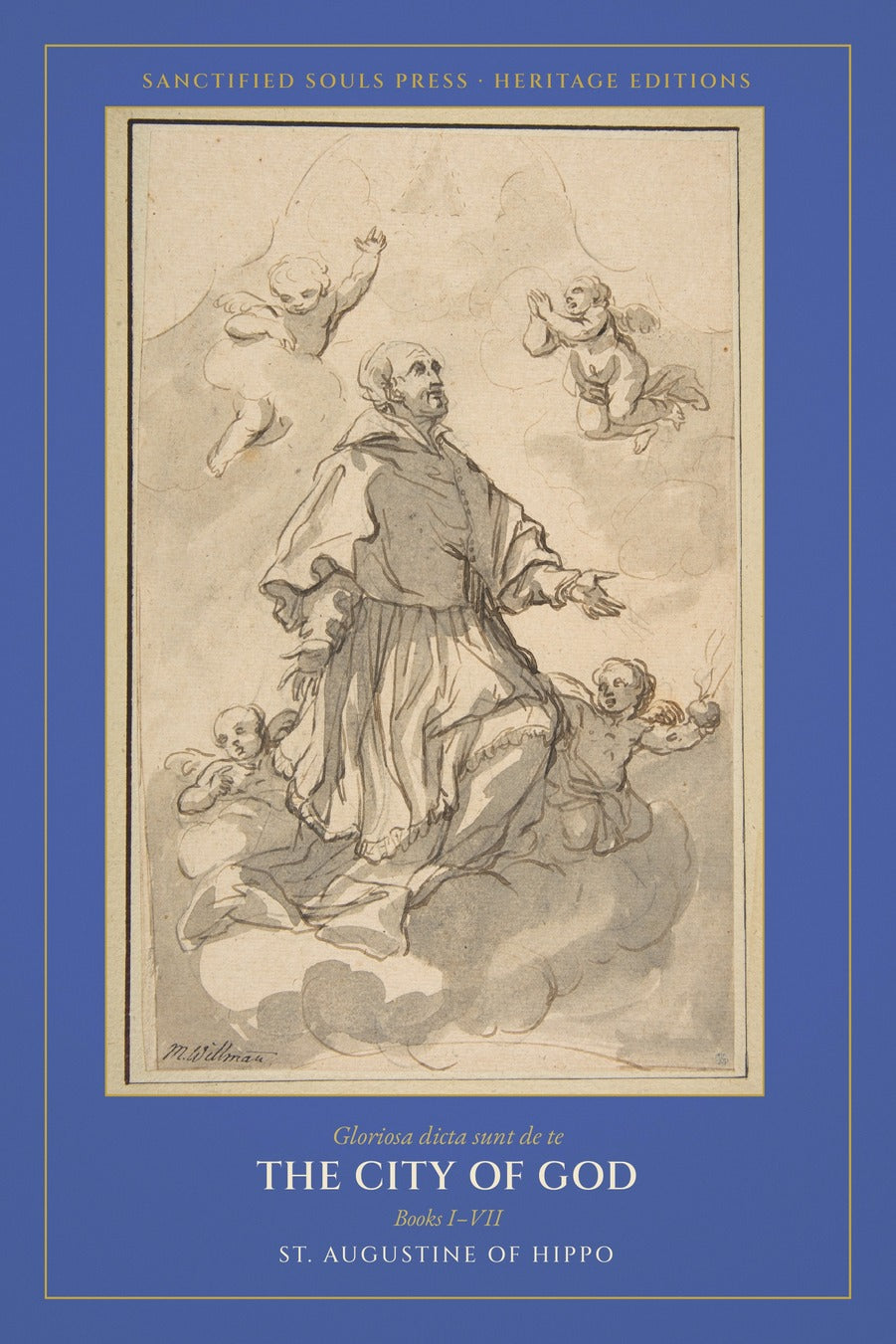 The City of God, Volume I of IV, Saint Augustine, Sanctified Souls Press Heritage Editions, front cover