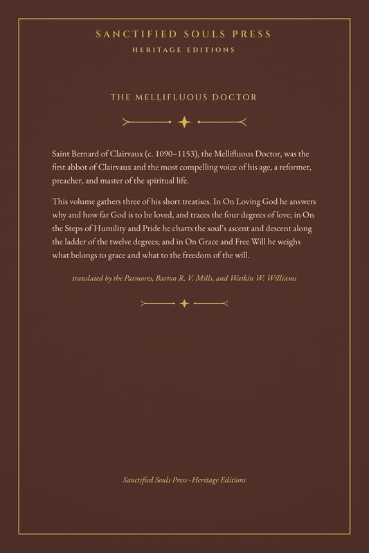Short Treatises of Saint Bernard of Clairvaux, back cover