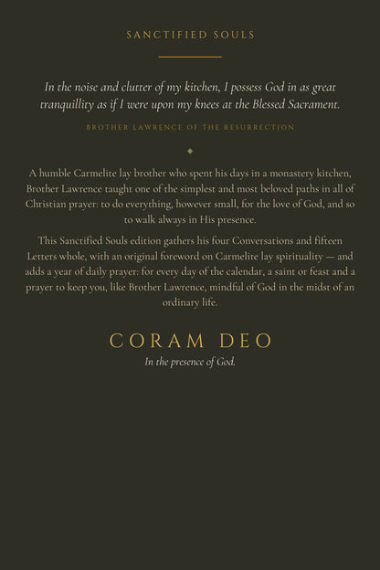 Coram Deo, back cover