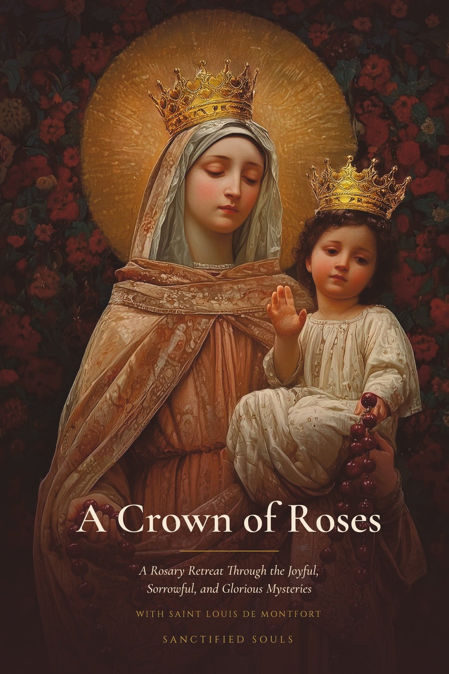 A Crown of Roses, a Rosary retreat with Saint Louis de Montfort, front cover