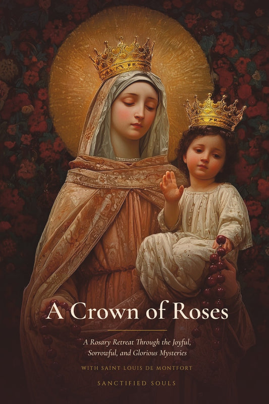 A Crown of Roses, a Rosary retreat with Saint Louis de Montfort, front cover