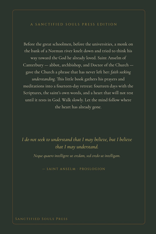 Faith Seeking Understanding, back cover