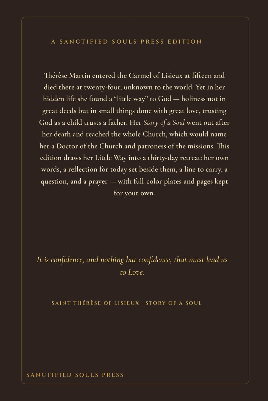 Merciful Love, back cover