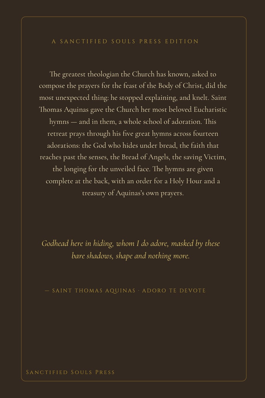The Hidden God, back cover