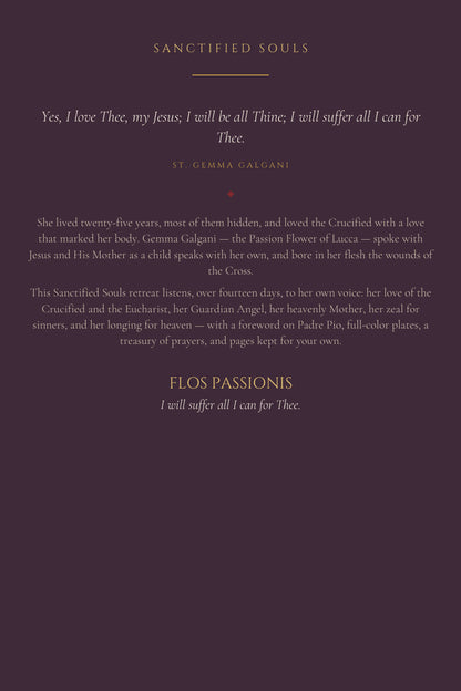 Flos Passionis, back cover
