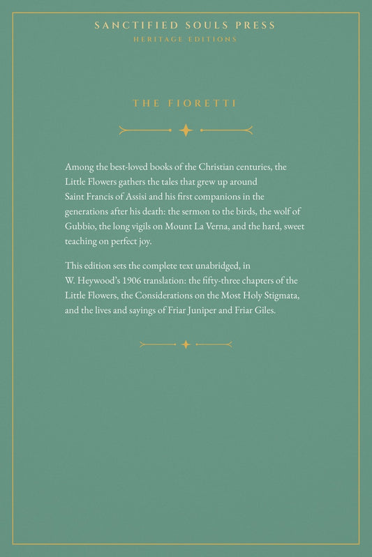 The Little Flowers of Saint Francis, back cover