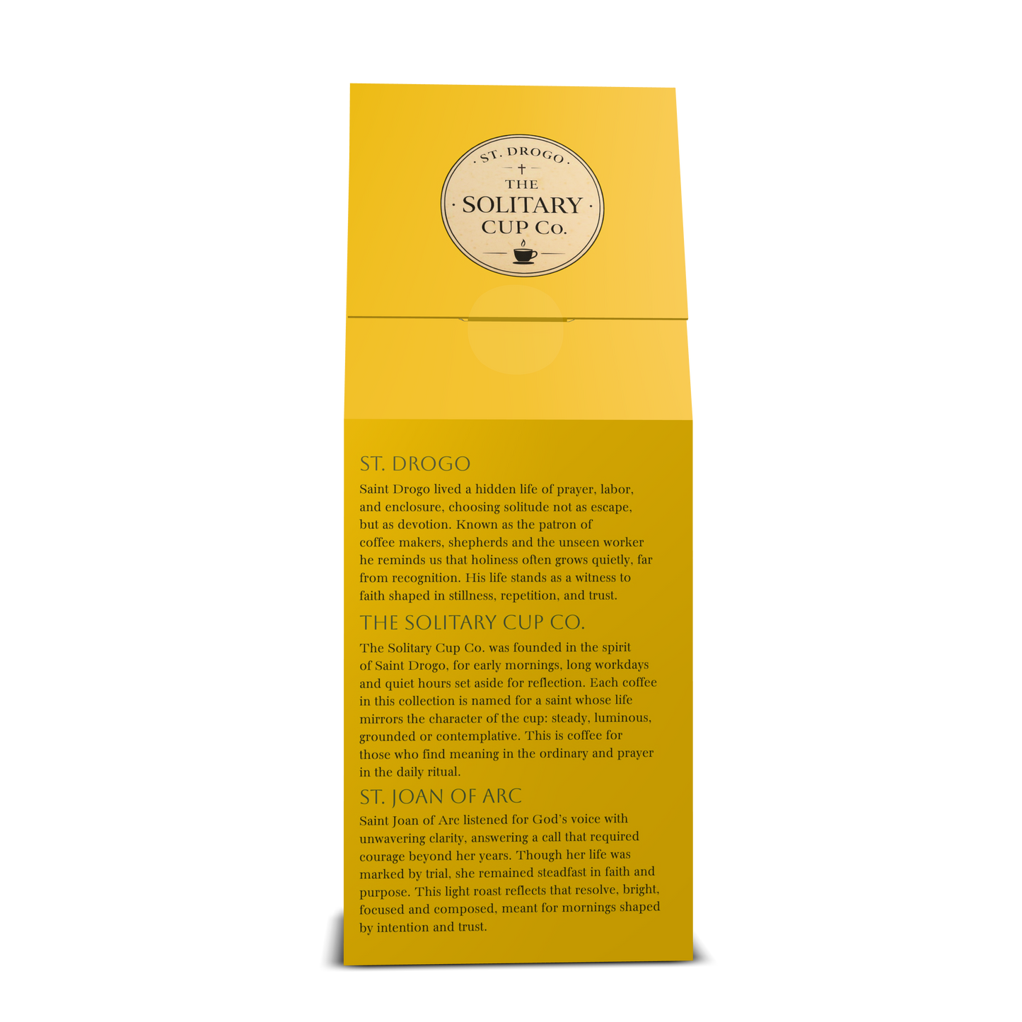 St. Joan of Arc - Morning Resolve (Light Roast) - St. Drogo - The Solitary Cup Co. - Artisan Catholic Saint Inspired Coffee - 12 oz.