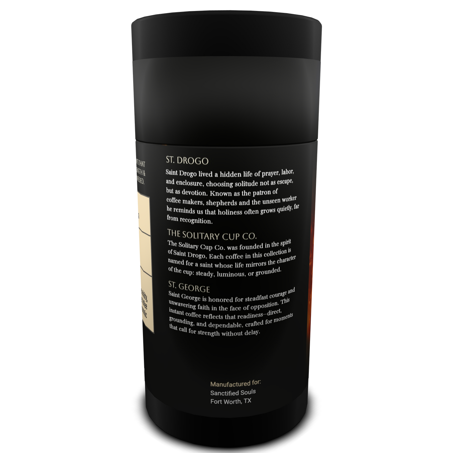 St. George - Strength at Hand (Instant Coffee Medium Roast) - St. Drogo - The Solitary Cup Co. - Artisan Catholic Saint Inspired Coffee - Instant coffee (freeze-dried) - NT WT 1.9oz (54g) - 27 SERVINGS