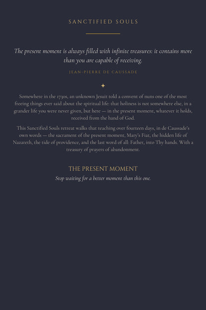 The Sacrament of the Present Moment, back cover