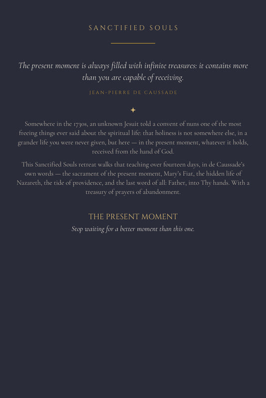 The Sacrament of the Present Moment, back cover